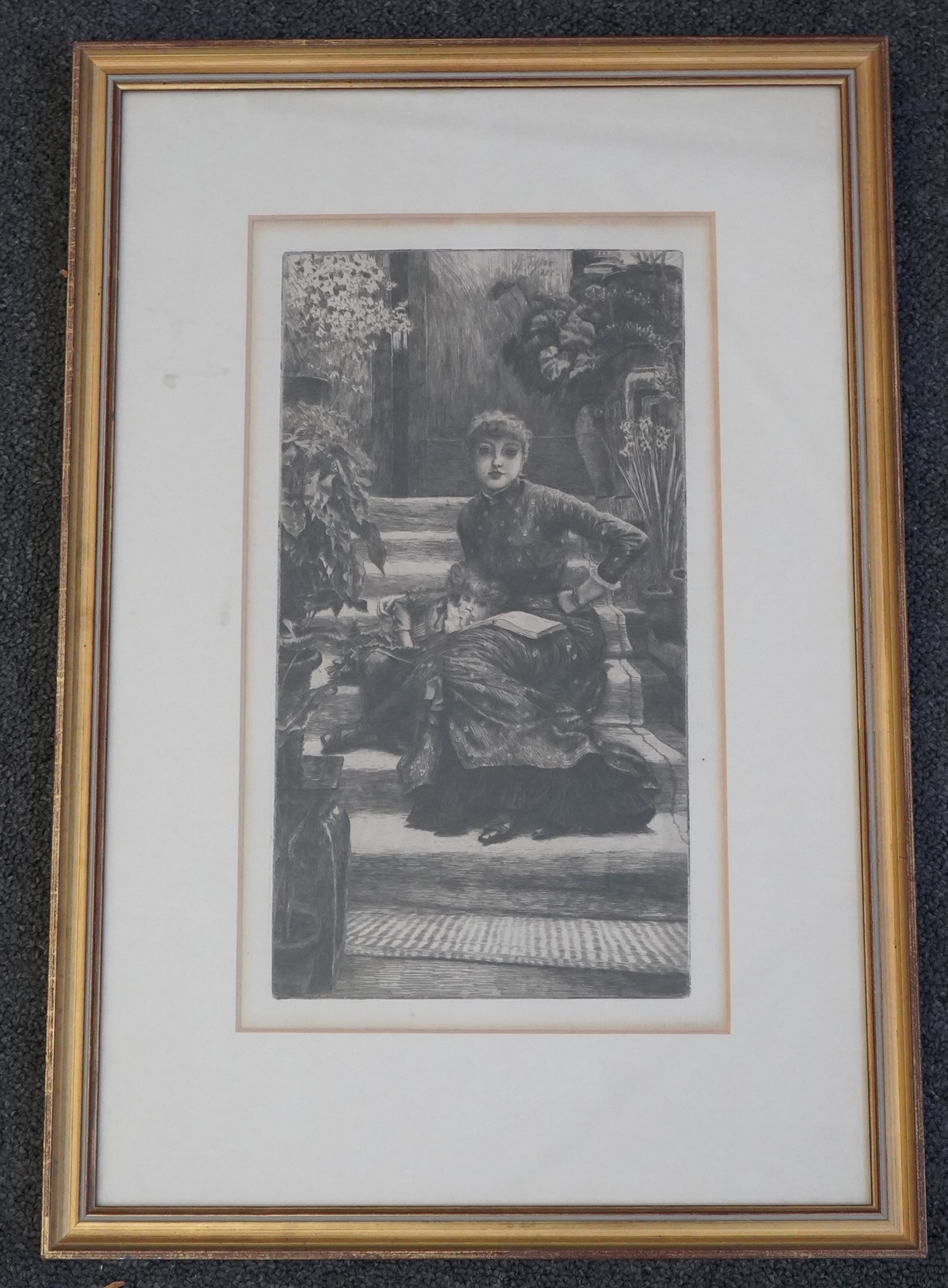 Jacques Joseph Tissot (French, 1836-1902), 'La Soeur Ainee, 1881', etching, 29 x 15cm